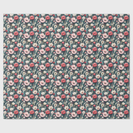 Vackra Rosa Vallmo Presentpapper