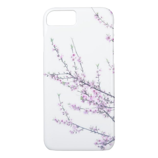 Vackra Rosa Vårgrenar & Blommor Telefonfodral (Baksida)