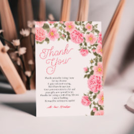 VACKRA ROSA VILDROSOR BRUDKVÄLLSUPPDRAG TACK KORT