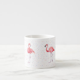 Vackra rosan flamingos mönster espressomugg