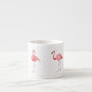Vackra rosan flamingos mönster espressomugg