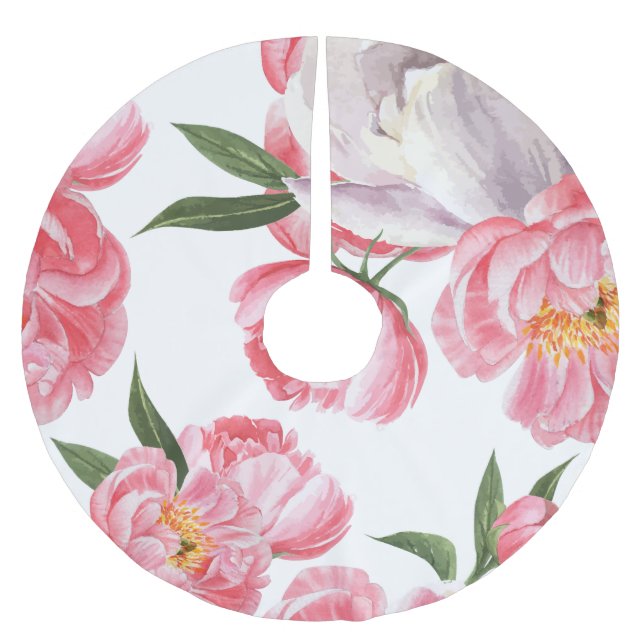 Vackra Rosor Julgransmatta Borstad Polyester (Framsidan)
