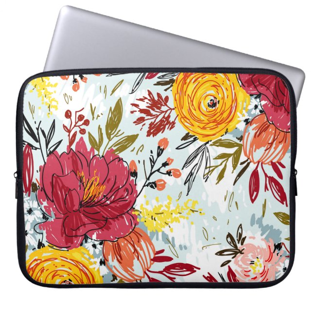 Vackra Rosor Laptop Fodral (Framsidan)