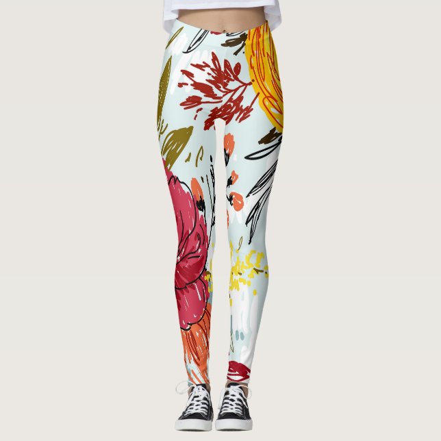 Vackra Rosor Leggings (Framsida)