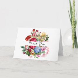 Vackra rosor med hortensia blomster tackkort kort