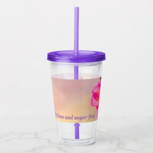 Vackra Sakura Körsbärsblommor Akryl Tumbler Take Away Mugg