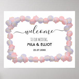 Vackra saltade snäckor från havet poster