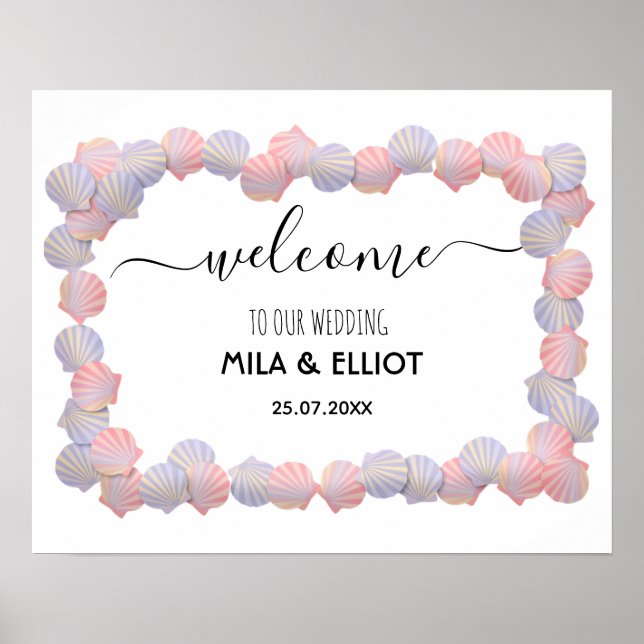 Vackra saltade snäckor från havet poster (Framsidan)