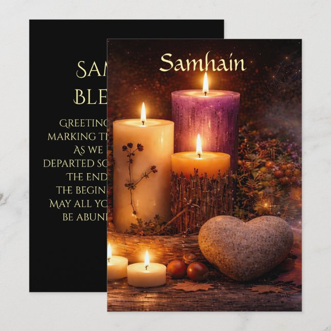 Vackra Samhain välsignelse ljus hjärta sten (Fram/baksida)