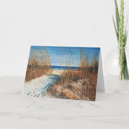 Vackra Sand Dunes Beach Painting Greeting Cards Kort