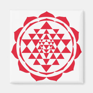 Vackra Saraswati Yantra för tillväxt och fred Magnet