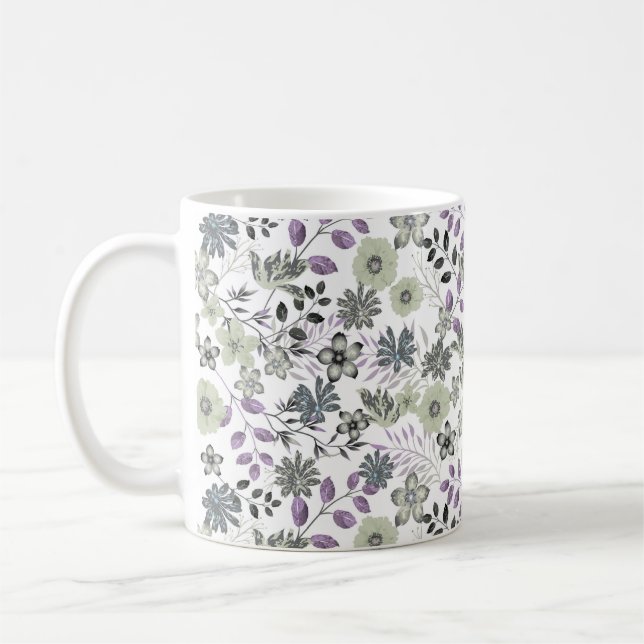 Vackra säsongsblommor kaffemugg (Vänster)