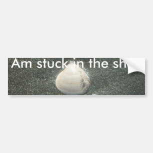 Vackra Seashell i Sand: A Salty Souvenir Bildekal