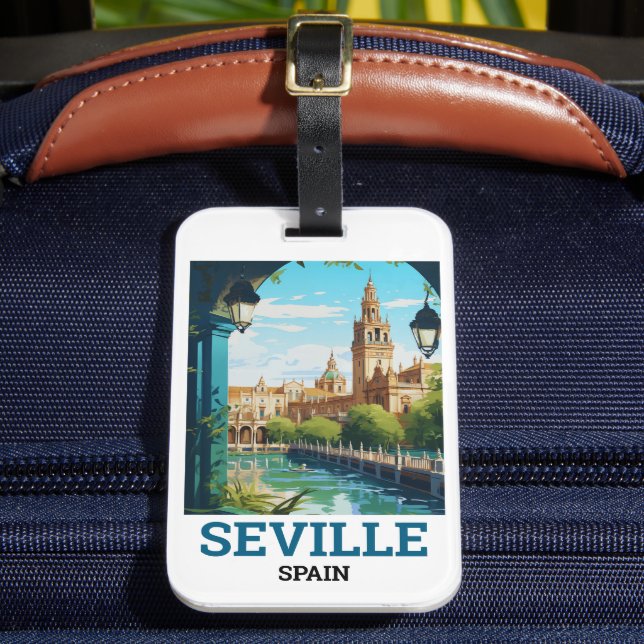 Vackra Sevilla Beauty of Andalusia Spain Travel Bagagebricka (Framsida Insitu 2)