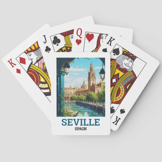 Vackra Sevilla Beauty of Andalusia Spain Travel Casinokort (Baksidan)