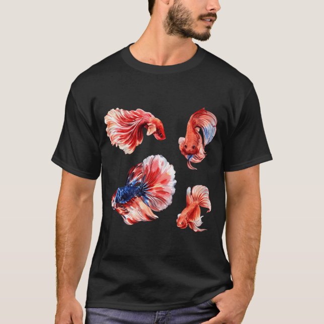 Vackra siamesiska kampfiskar t shirt (Framsida)