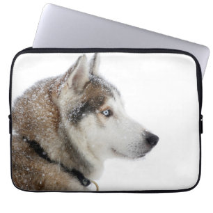 Vackra Siberian husky i Snö Laptop Fodral