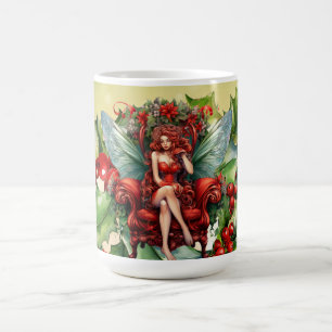 Vackra, sittande julafton kaffemugg