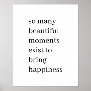 Vackra skäl att vara lycklig minimalistisk Citat Poster