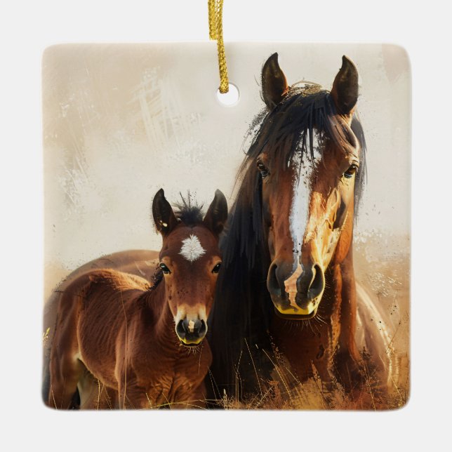 Vackra skal- och målningsfärger julgransprydnad keramik (Framsida)