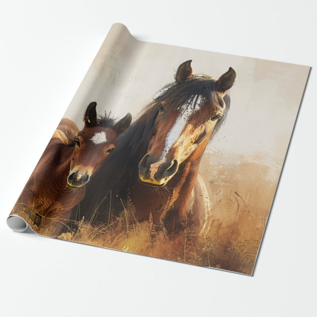Vackra skal- och målningsfärger presentpapper (Utrullad)