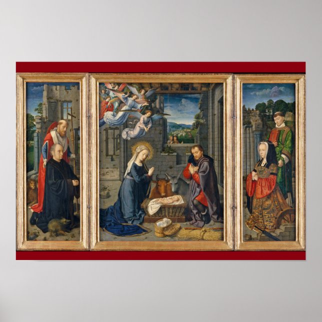 Vackra skönhet Scene Religiösa Jul Jesus Poster (Framsidan)