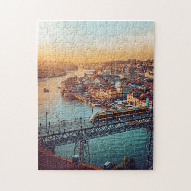 Vackra Skyline View of Porto Portugal Pussel (Vertikal)