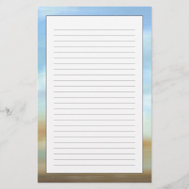 Vackra skysslor med fluffymoln brevpapper (Framsida)