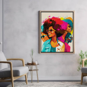 Vackra Smiles of Black Women Poster