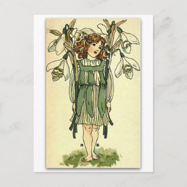 Vackra snödroppar av NELLIE BENSON Vykort (Framsida)