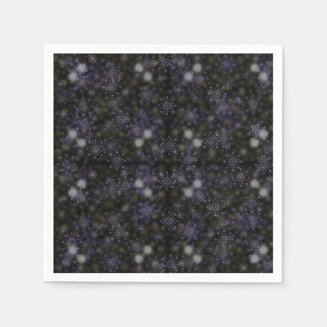 Vackra Snöflingor blöjor, helgdag blöjor Pappersservett (Framsidan)