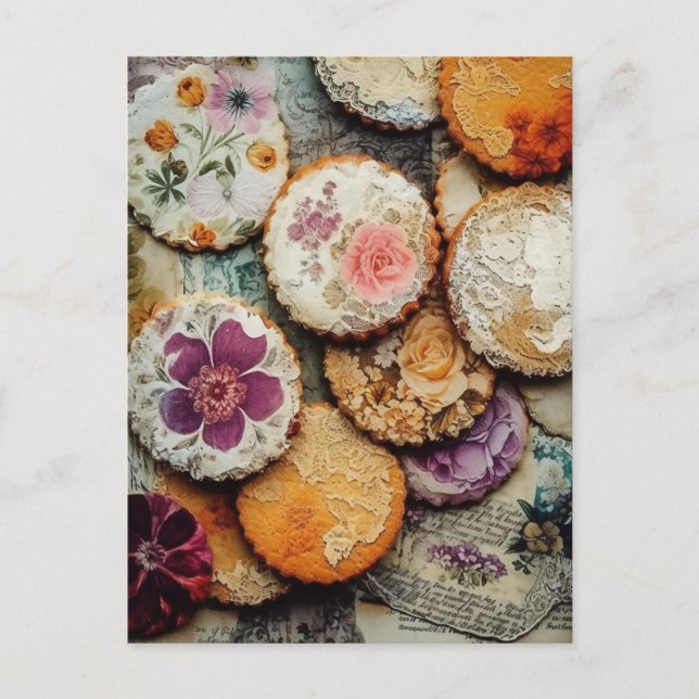 Vackra sockerkakor vykort (Framsida)