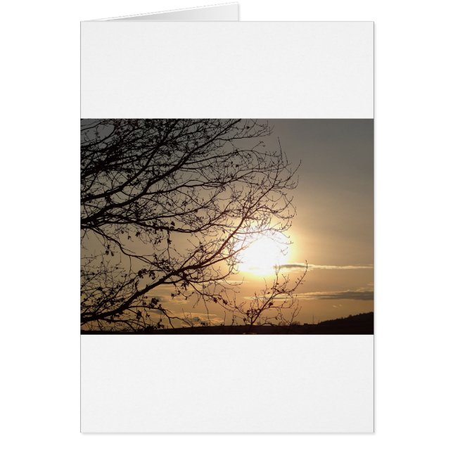 Vackra solnedgångar med märkena hälsningskort (Framsidan)