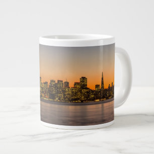 Vackra solnedgången i San Francisco Jumbo Mugg