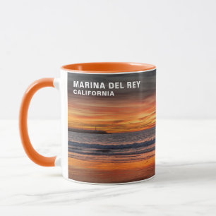 Vackra solnedgångsfärger - Marina Del Rey, CA Mugg