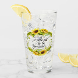 Vackra solrosor glaskopp