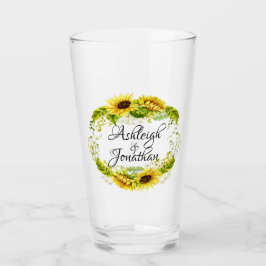 Vackra solrosor glaskopp