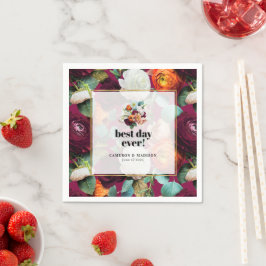 Vackra sommarblomman Bröllop Napkins Pappersservett