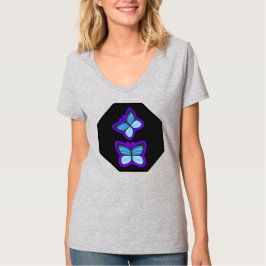 Vackra söta coolor, färgstarka fjärilsmemoji t shirt