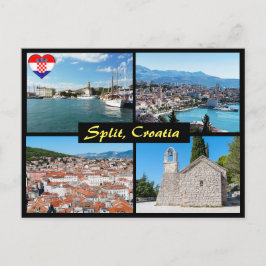 Vackra Split-landmärken - Kroatien, Europa Vykort