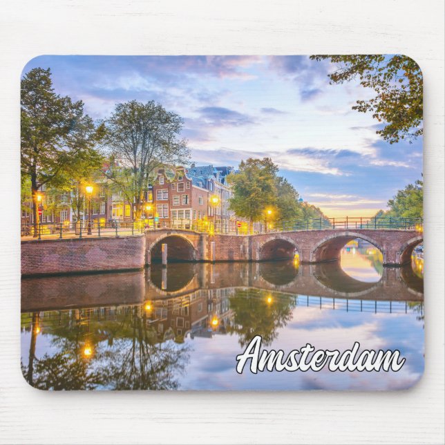 Vackra staden Amsterdam, Nederländerna Musmatta (Framsidan)