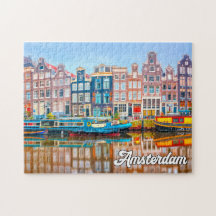 Vackra staden Amsterdam, Nederländerna