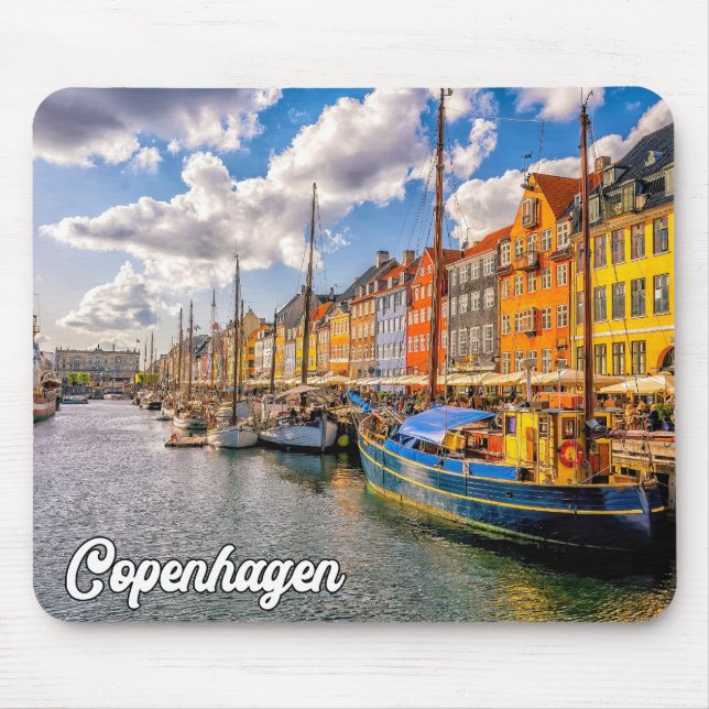 Vackra staden Köpenhamn, Danmark Musmatta (Framsidan)