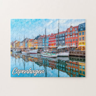 Vackra staden Köpenhamn, Danmark Pussel