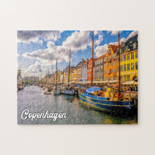 Vackra staden Köpenhamn, Danmark Pussel