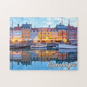 Vackra staden Köpenhamn, Danmark Pussel