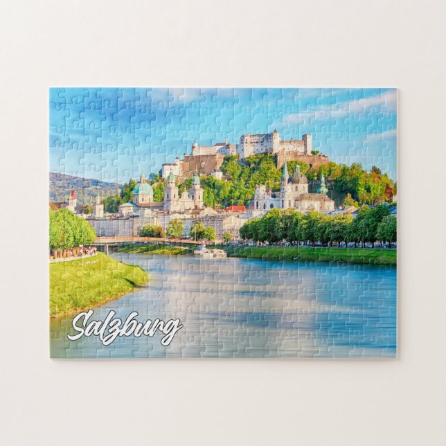 Vackra staden Salzburg, Österrike Pussel (Horisontell)