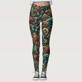 Vackra Steampunk Themergion Gears och Ro Leggings