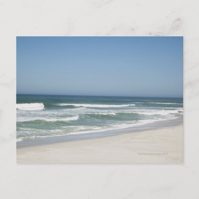 Vackra stranden mot himlar 2 vykort (Framsida)