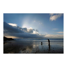 Vackra stranden och himlar